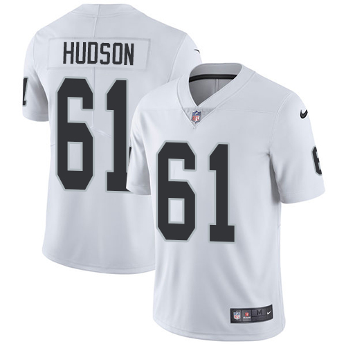 2019 Men Oakland Raiders 61 Hudson white Nike Vapor Untouchable Limited NFL Jersey
